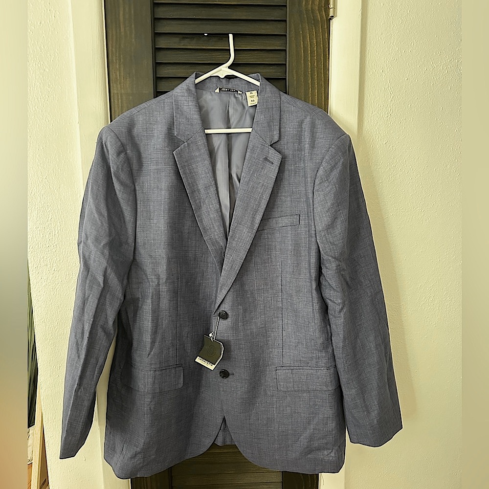 Men’s Navy 100% linen jacket